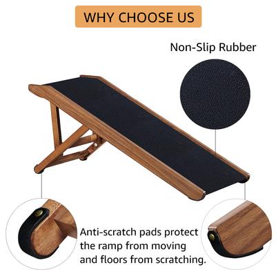 Show full view: Unipaws Foldable Wooden Dog & Cat Ramp, Plus, Walnut slide 5 of 8