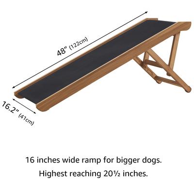 Show full view: Unipaws Foldable Wooden Dog & Cat Ramp, Plus, Walnut slide 3 of 8