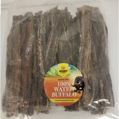 Advance Pet Product Advance Pet Product Water Buffalo Gullet Jerky Dog Natural Chew Treats, 12-in, 30 count