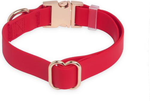 Show full view: Sunny Tails Cloud Waterproof Dog Collar, Cherry Red, Medium: 12 to 18-in neck, 3/4-in wide slide 5 of 6