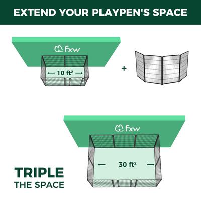 Show full view: FXW Homeplus Indoor Dog Playpen, Black, 45-in, 4-panel slide 2 of 6