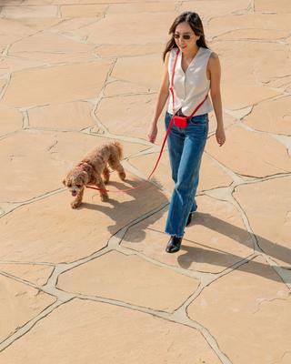 Show full view: Sunny Tails Cloud Lite Waterproof Dog Harness, Cherry Red, Large: 26 to 38-in chest slide 4 of 9
