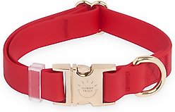 Sunny Tails Cloud Waterproof Dog Collar, Cherry Red, Medium: 12 to 18-in neck, 3/4-in wide