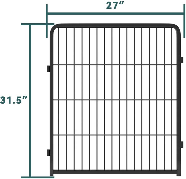 Show full view: FXW Rollick Indoor & Outdoor Dog Playpen, Black, 32-in, 4-panel slide 4 of 7