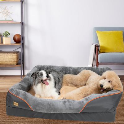 Show full view: BingoPaw Lounger Sofa Orthopedic Dog Bed, Grey, X-Large slide 8 of 9
