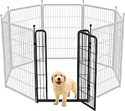 FXW Rollick Indoor & Outdoor Dog Playpen, Black, 40-in, 1-gate