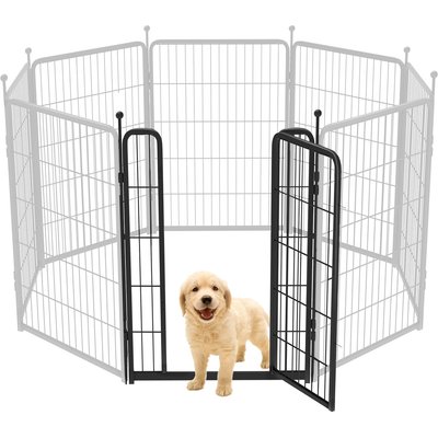FXW FXW Rollick Outdoor Dog Playpen, Black, 40-in, 1-gate