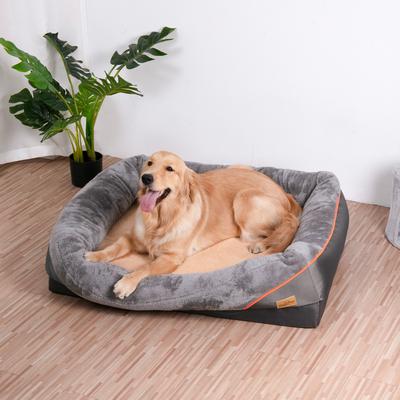 Show full view: BingoPaw Lounger Sofa Orthopedic Dog Bed, Grey, X-Large slide 2 of 9