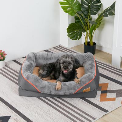 Show full view: BingoPaw Lounger Sofa Orthopedic Dog Bed, Grey, X-Large slide 4 of 9