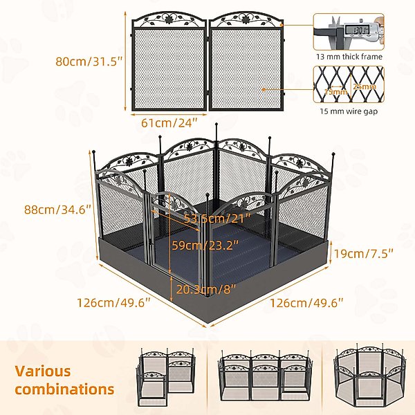 Show full view: BingoPaw Heavy Duty 8 Panel Metal Dog Playpen slide 6 of 10