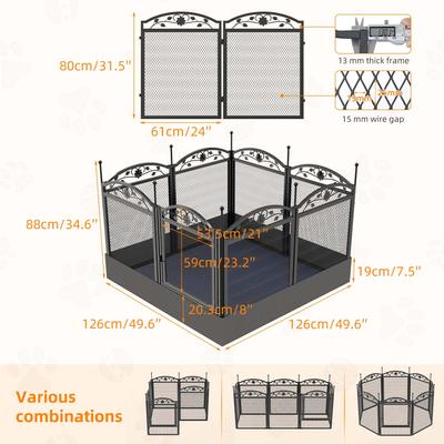 Show full view: BingoPaw Heavy Duty 8 Panel Metal Dog Playpen slide 6 of 10
