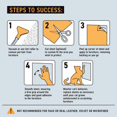 Show full view: Emmy's Best Pet Products Stop the Scratch Double-Sided Sticky Furniture Protector Sheets, 18 count slide 7 of 7