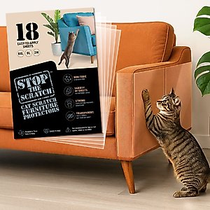 Emmy's Best Pet Products Stop the Scratch Double-Sided Sticky Furniture Protector Sheets, 18 count
