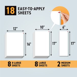 Emmy's Best Pet Products Stop the Scratch Double-Sided Sticky Furniture Protector Sheets, 18 count