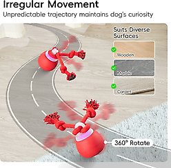 Potaroma Interactive Rechargeable Squeaky Dog Ball Toy, Red, Red slide 2 of 7