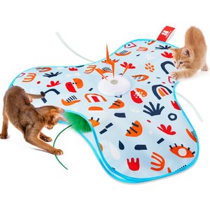 Potaroma In-the-Cover Interactive Cat Feather Toy, Blue