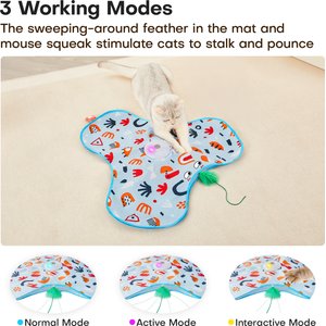 Potaroma In-the-Cover Interactive Cat Feather Toy, Blue