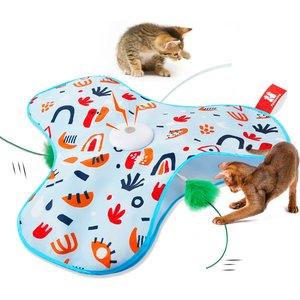 Potaroma In-the-Cover Interactive Cat Feather Toy, Blue