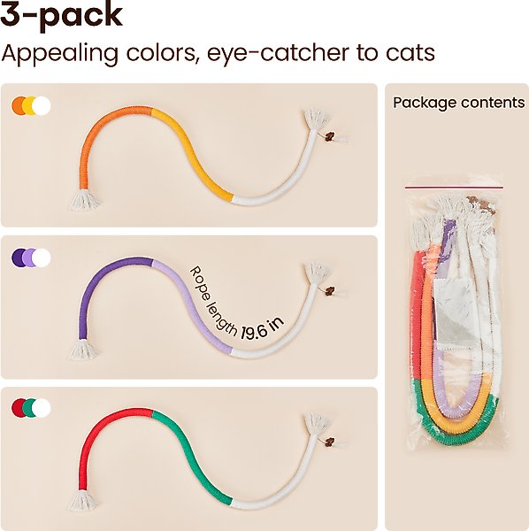 Show full view: Potaroma Chew Ropes Cat Toy, 3 count slide 6 of 8