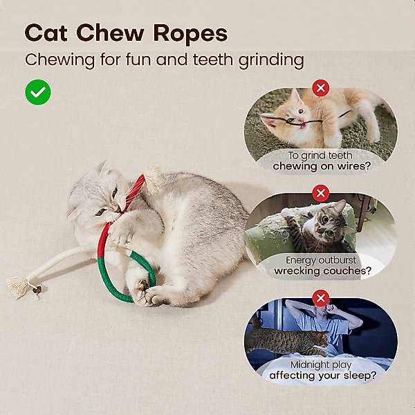 Show full view: Potaroma Chew Ropes Cat Toy, 3 count slide 2 of 8