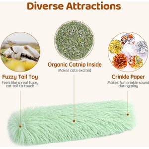 Potaroma Catnip Crinkle Kicker Plush Cat Toy, 3 count