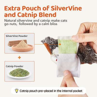 Show full view: Potaroma Rechargeable Flapping Bird Sparrow Cat Toy slide 7 of 8