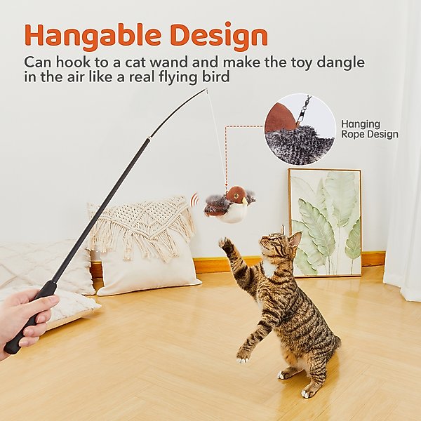 Show full view: Potaroma Rechargeable Flapping Bird Sparrow Cat Toy slide 6 of 7