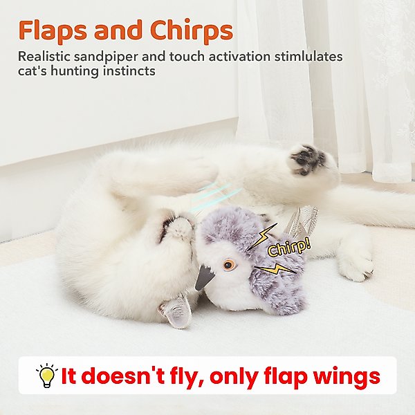 Show full view: Potaroma Rechargeable Flapping Bird Sandpiper Cat Toy slide 2 of 8