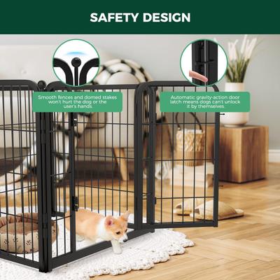 Show full view: FXW Indoor Playpen with Gate, Black, 24-in, 4-panel slide 2 of 7