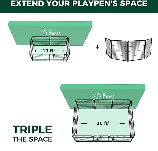 Show full view: FXW Homeplus Indoor Dog Playpen, Black, 32-in, 4-panel slide 2 of 7