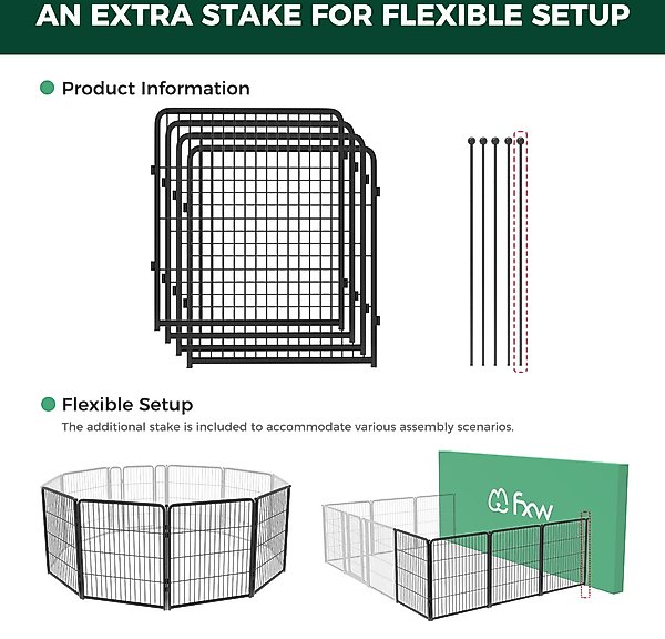 Show full view: FXW Homeplus Indoor Dog Playpen, Black, 32-in, 4-panel slide 3 of 7