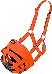 Tough1 Easy Breathe Horse Grazing Muzzle, Orange, Horse