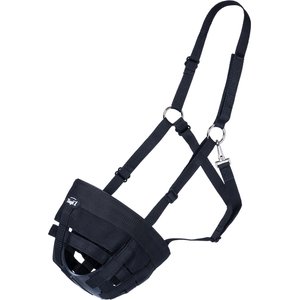 Tough1 Easy Breathe Horse Grazing Muzzle, Black, Draft Horse