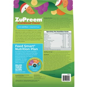 ZuPreem FruitBlend Flavor with Natural Flavors Daily Large Bird Food, 10-lb bag