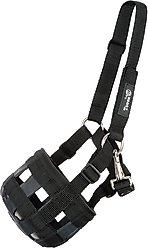 Tough1 Poly/Nylon Horse Grazing Muzzle with Halter, Black, Pony