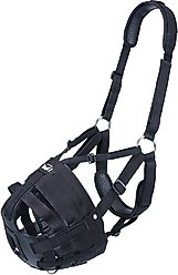 Tough1 Deluxe Easy Breathe V-Nose Horse Grazing Muzzle, Black, Large Horse