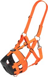 Tough1 Easy Breathe V-Nose Horse Grazing Muzzle, Orange, Miniature
