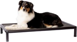 Snorehound Chew-Proof Aluminum Frame Elevated Dog Bed, Peppered Paws, Large