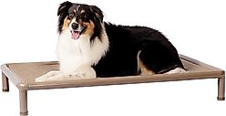Snorehound Chew-Proof Aluminum Frame Elevated Dog Bed, Barking Brown, Large