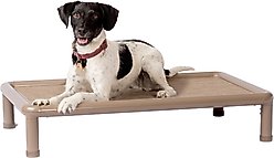 Snorehound Chew-Proof Aluminum Frame Elevated Dog Bed, Barking Brown, Small