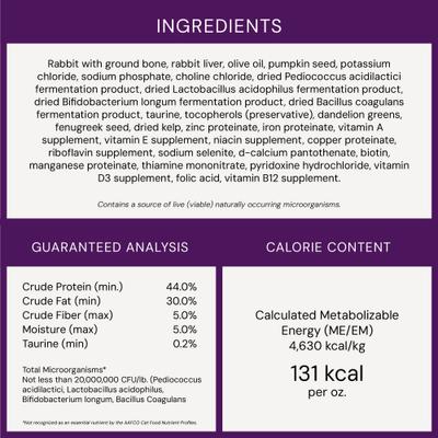 Show full view: Stella & Chewy's Absolutely Rabbit Dinner Morsels Freeze-Dried Raw Cat Food, 3.5-oz bag slide 10 of 12
