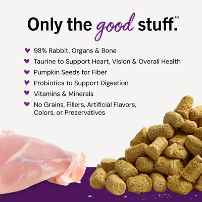 Show full view: Stella & Chewy's Absolutely Rabbit Dinner Morsels Freeze-Dried Raw Cat Food, 3.5-oz bag slide 4 of 12