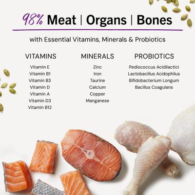 Show full view: Stella & Chewy's Yummy Lickin' Salmon & Chicken Dinner Morsels Freeze-Dried Raw Cat Food, 8-oz bag slide 9 of 13