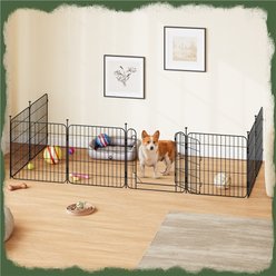 Yaheetech Foldable Dog Playpen, Black, 8-Panel, 24-in slide 2 of 6