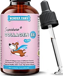 Wonder Paws Superhero Collagen 3X Liquid Supplement for Dogs, 4-fl oz bottle