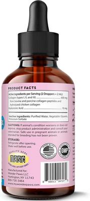 Show full view: Wonder Paws Superhero Collagen 3X Liquid Supplement for Dogs, 4-fl oz bottle slide 3 of 11