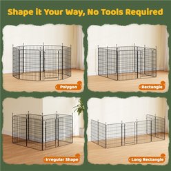 Yaheetech Foldable Dog Playpen, Black, 8-Panel, 31.5-in slide 2 of 6