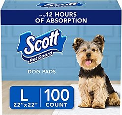 Scott Pet Guard Dog Training Pee Pads, Large: 22 x 22-in, 100 count