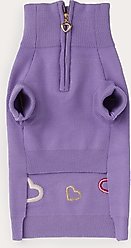maxbone Valentine's Day x Love Is Blind Jumper Dog Sweater, Purple, Small slide 2 of 5