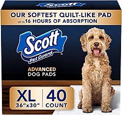Scott Pet Guard Dog Advanced Training Pee Pads, X-Large: 30 x 36-in, 40 count
